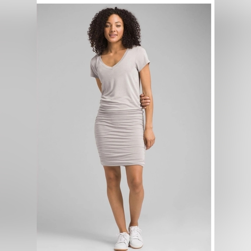 NWT PRANA  Women's FOUNDATION DRESS - light gray